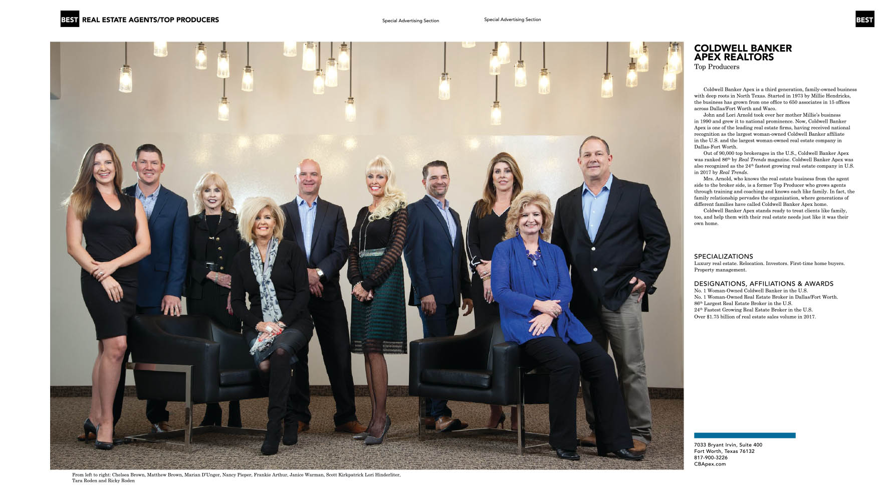 COLDWELL BANKER APEX REALTORS 360 West Magazine