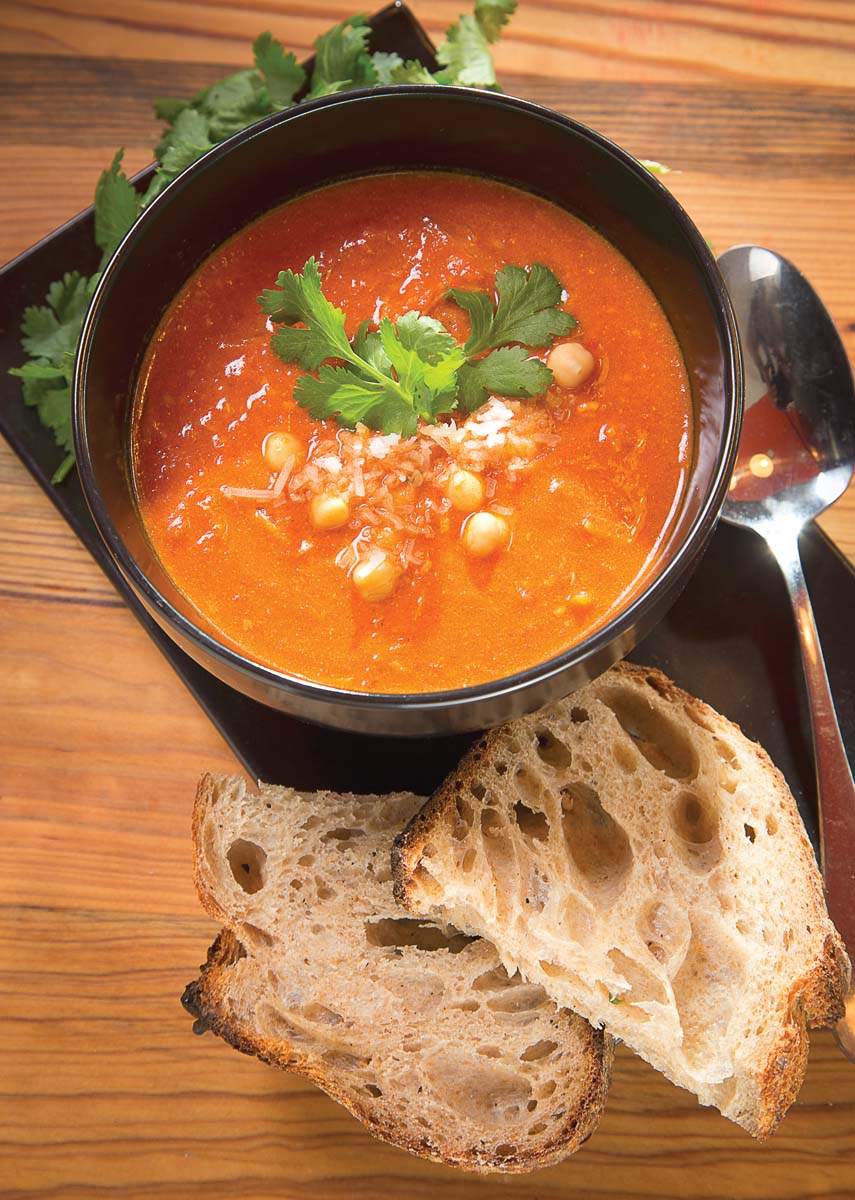 Tomato-Coconut Soup with Garbanzo Beans