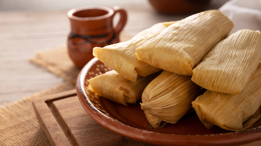 Tamales on a plate