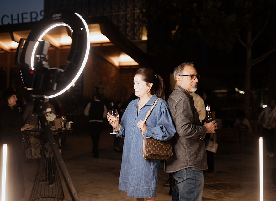 Attendees enjoy the 360 Photo Booth at the 360West Fall Fashion event benefitting Cook Children's Hospital.