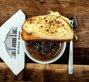 French Onion Soup with toast and cheese