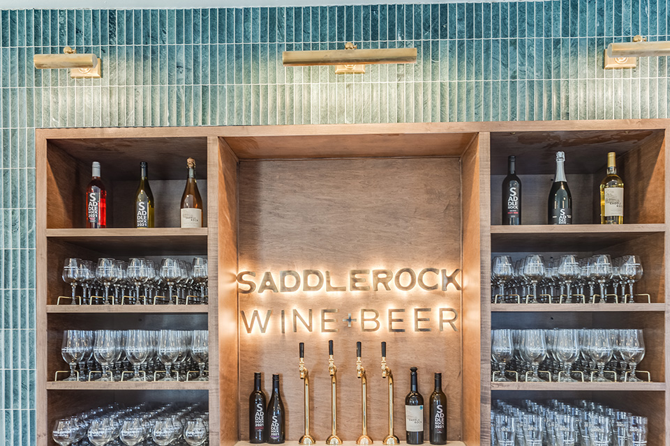 The bar area at Saddlerock Wine + Beer