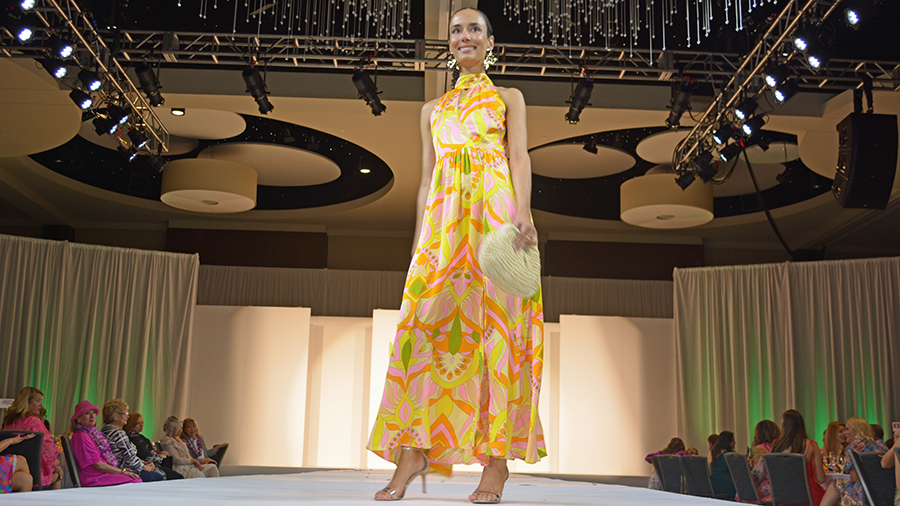 A model at the Colleyville Women's Club Spring Fashion Show